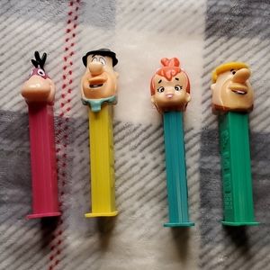 Set of 4 Flintstones Pez Dispensers, 1992
